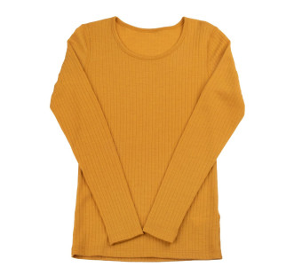 Joha woolen long sleeve shirt ochre