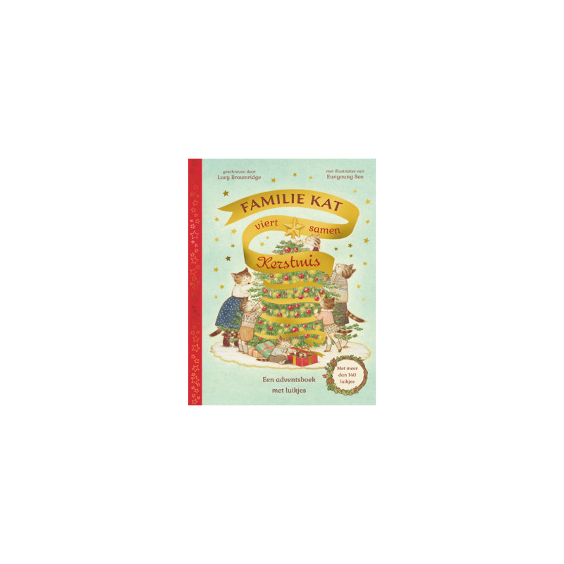 Familie kat viert samen kerstmis (M van der Zanden)