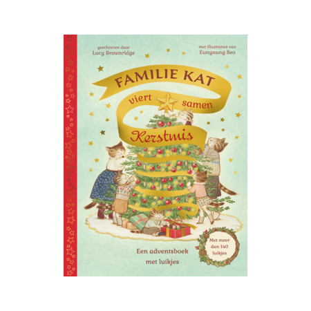 Familie kat viert samen kerstmis (M van der Zanden)