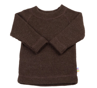 Joha woolen knitted sweater dark brown (19075)