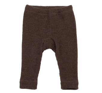 Joha knitted woolen legging dark brown (29077)