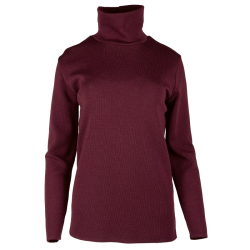 Reiff woolen ladies sweater with collar black cherry