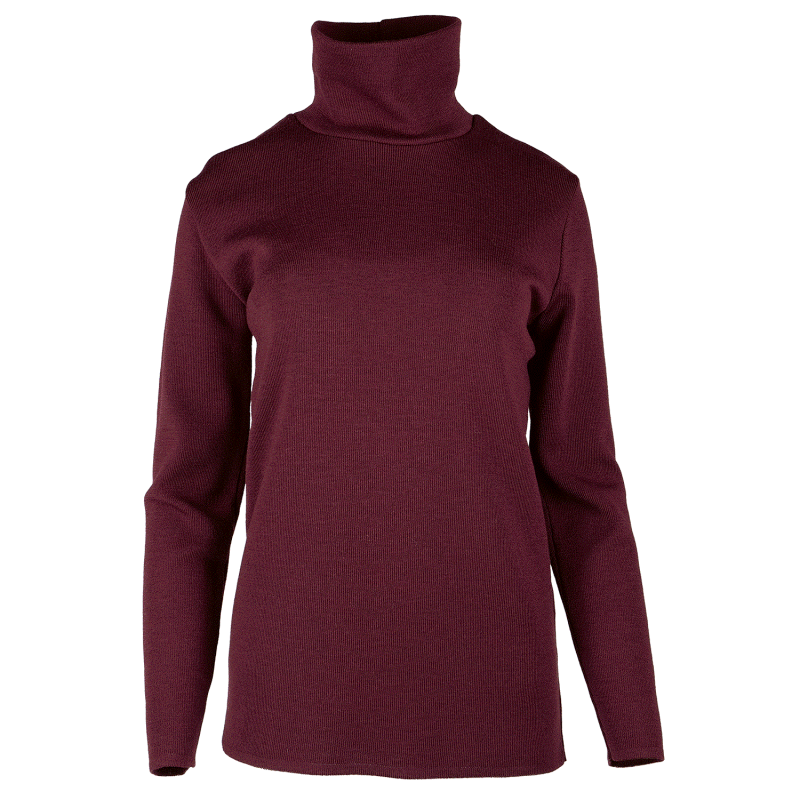 Reiff woolen ladies sweater with collar black cherry