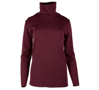 Reiff woolen ladies sweater with collar black cherry