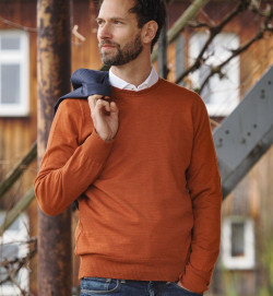 Reiff wollen heren sweater navy