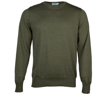 Reiff woloen sweater for men forest green