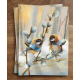 Iris Esther postal card chickadees chat