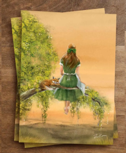 Iris Esther postal card preparing for winter