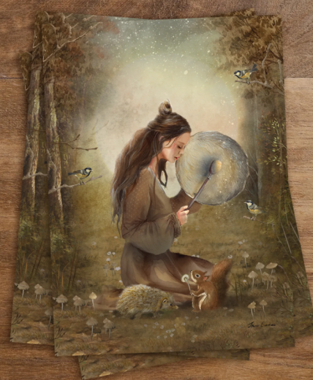 Iris Esther postal card preparing for winter