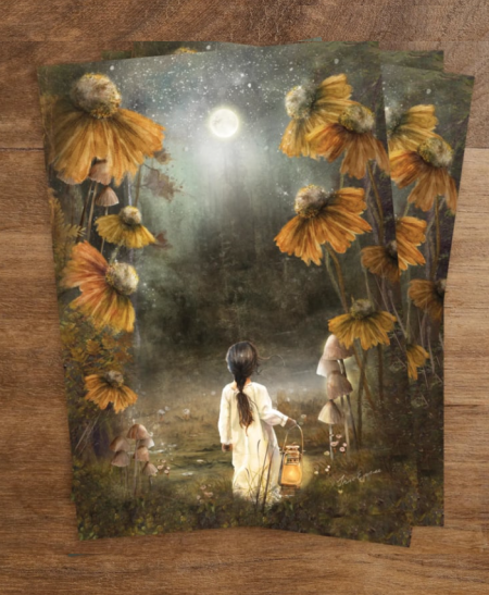 Iris Esther postal card preparing for winter