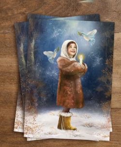 Iris Esther postal card preparing for winter