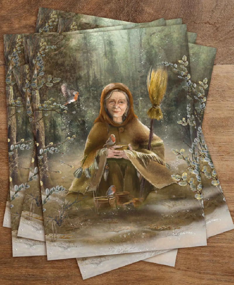 Iris Esther postal card preparing for winter