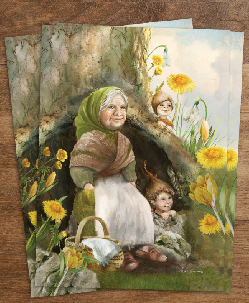 Iris Esther postal card preparing for winter