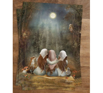 Iris Esther postal card Sisters Moon