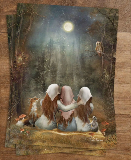 Iris Esther postkaart preparing for winter