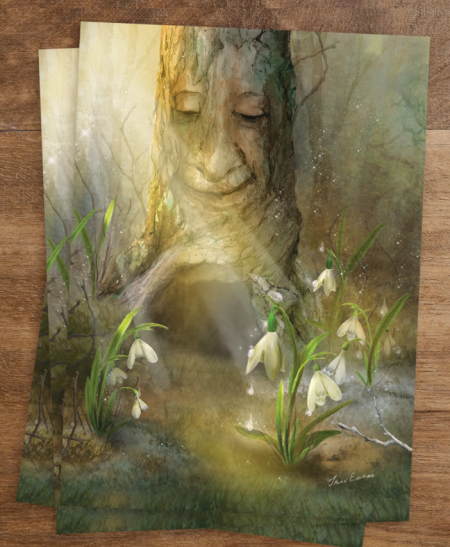 Iris Esther postkaart preparing for winter