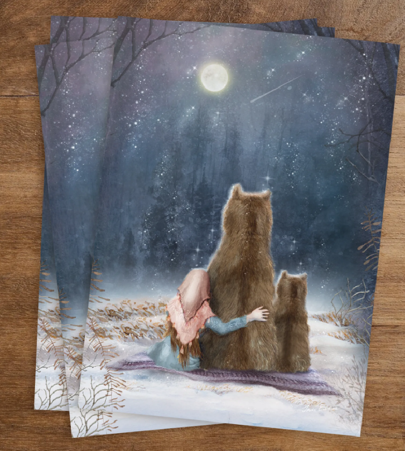 Iris Esther postal card preparing for winter