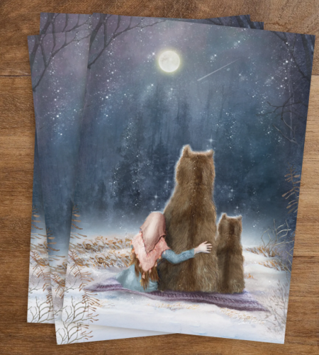 Iris Esther postal card preparing for winter