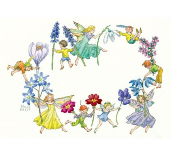 Postcard  Ring of fairies, elves and flowers 319