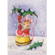 Postal card Mouse with Holly Umbrella (Racey Helps) 330