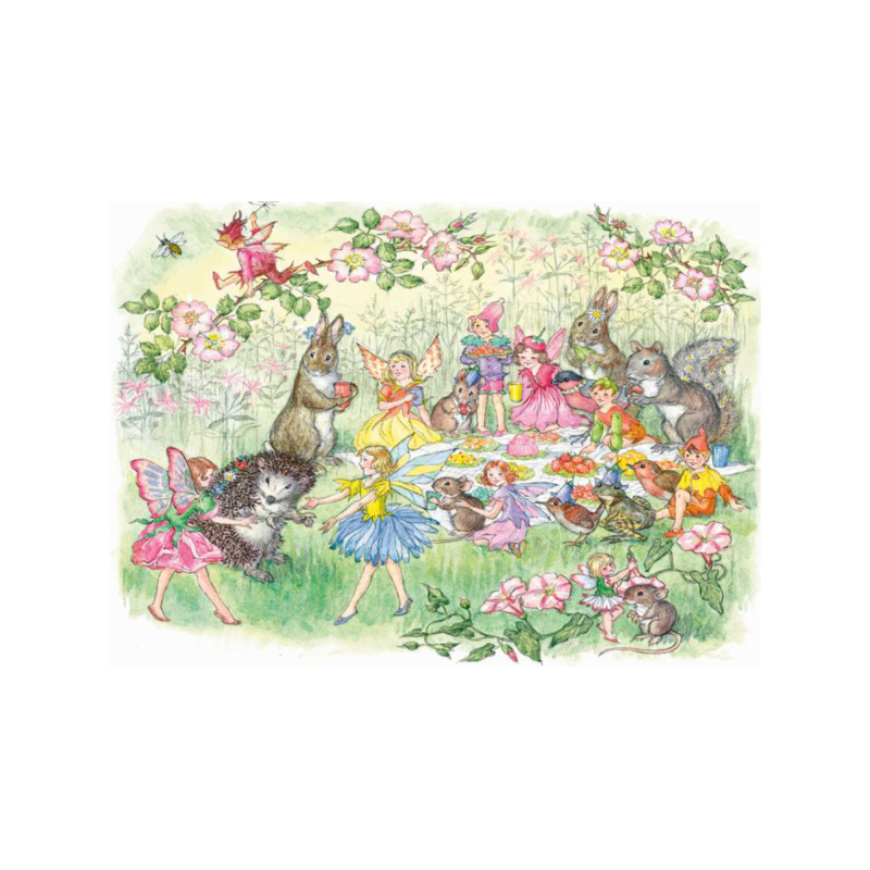 Postkaart Animals and birds decorating  Christmas tree (Molly Brett) 269