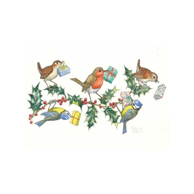 Postal card A Rabbit Carrying a Christmas Tree (Molly Brett)