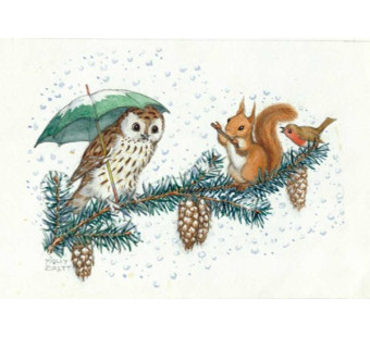 Postal card Christmas animals (Molly Brett) 260