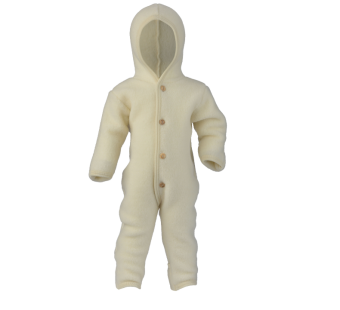 Engel Natur woolfleece overall with hood natural Engel Natur woolfleece overall with hood natural