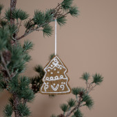 Sjaal met verhaal hanger gingerbread cookie huisje