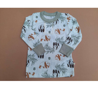 Katvig (Joha) outlet wollen longsleeve panda's zachtgroen