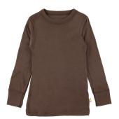 Katvig (Joha) outlet wollen longsleeve chocoladebruin