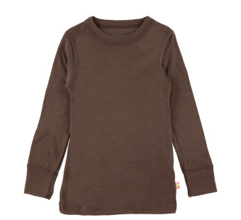 Katvig (Joha) outlet wollen longsleeve chocoladebruin