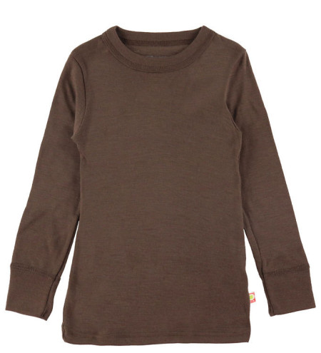 Katvig (Joha) outlet wollen longsleeve chocoladebruin