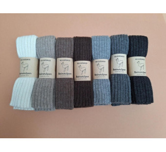 De colores leg warmers for adults made of 100% baby alpaca