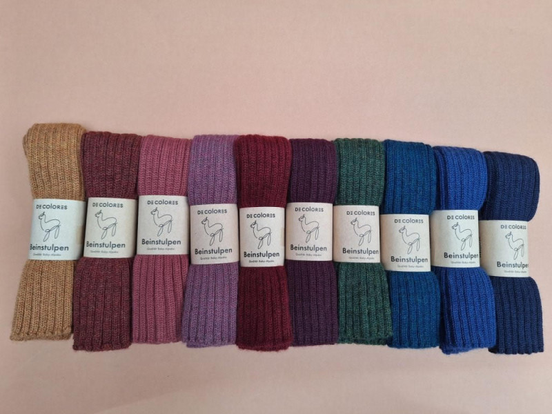 De colores baby alpaca beenwarmers volwassenen  kleur