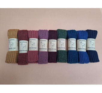 De colores baby alpaca polswarmers volwassenen (beenwarmers kinderen) kleur