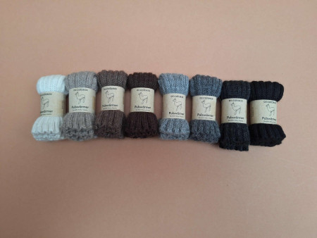 De colores polswarmers volwassenen (beenwarmers kinderen) naturel