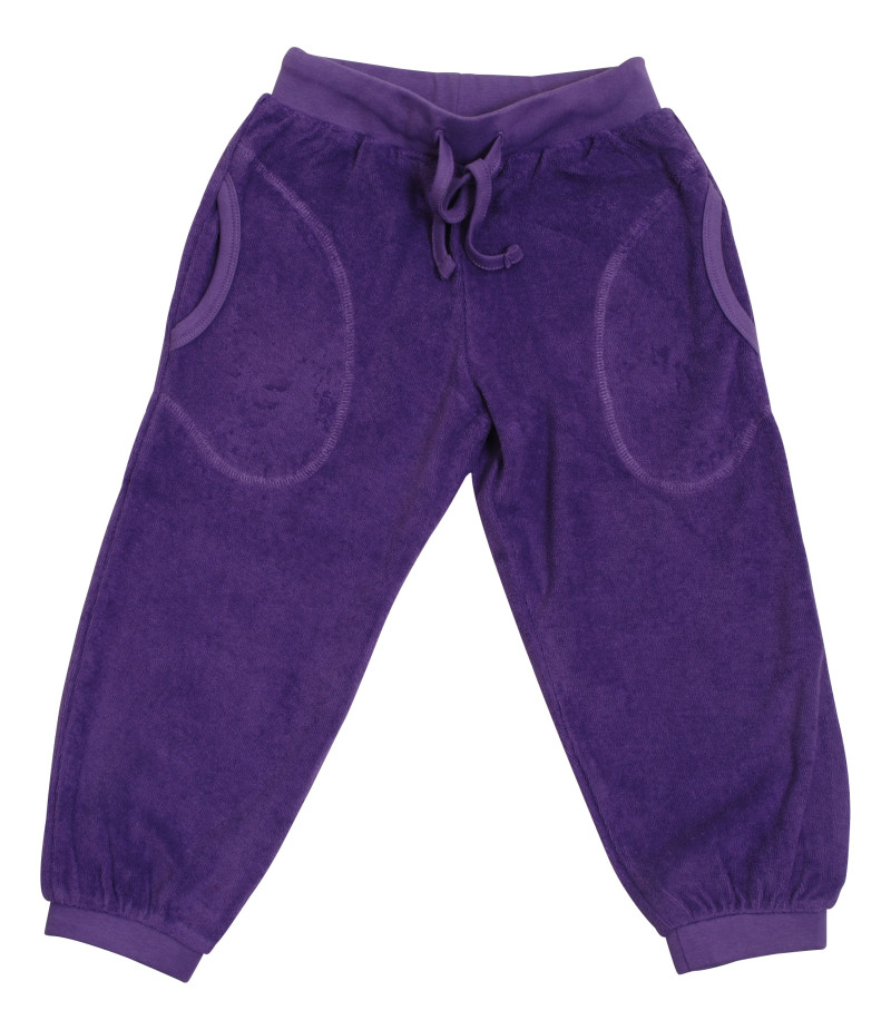 Duns Sweden terry badstof  lange broek passievrucht paars
