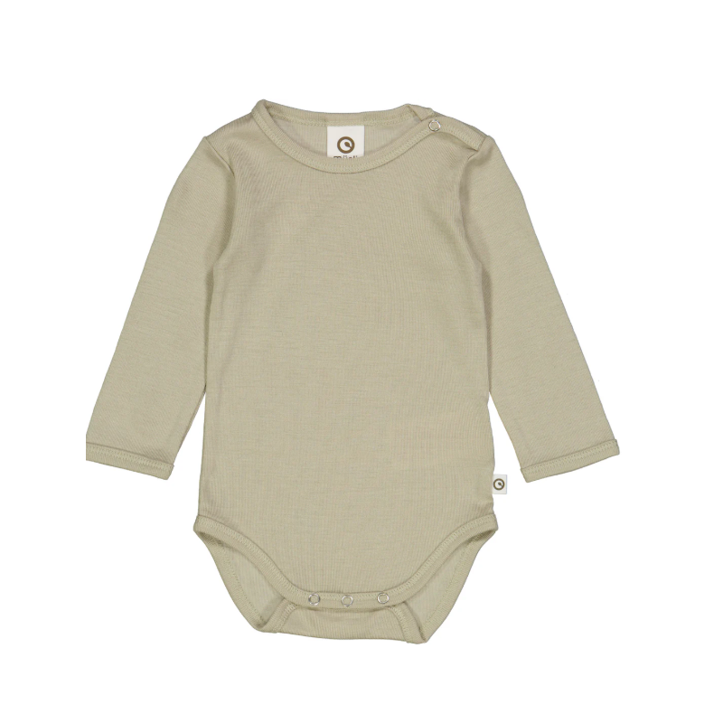 Muesli wolzijde romper soft green