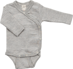 Lilano wool silk wrap around body grey striped