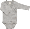 Lilano wool silk wrap around body grey striped
