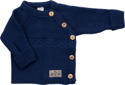 Lilano knitted woolen wrap around sweater navy