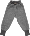 Lilano wolplush broek met boord grijs