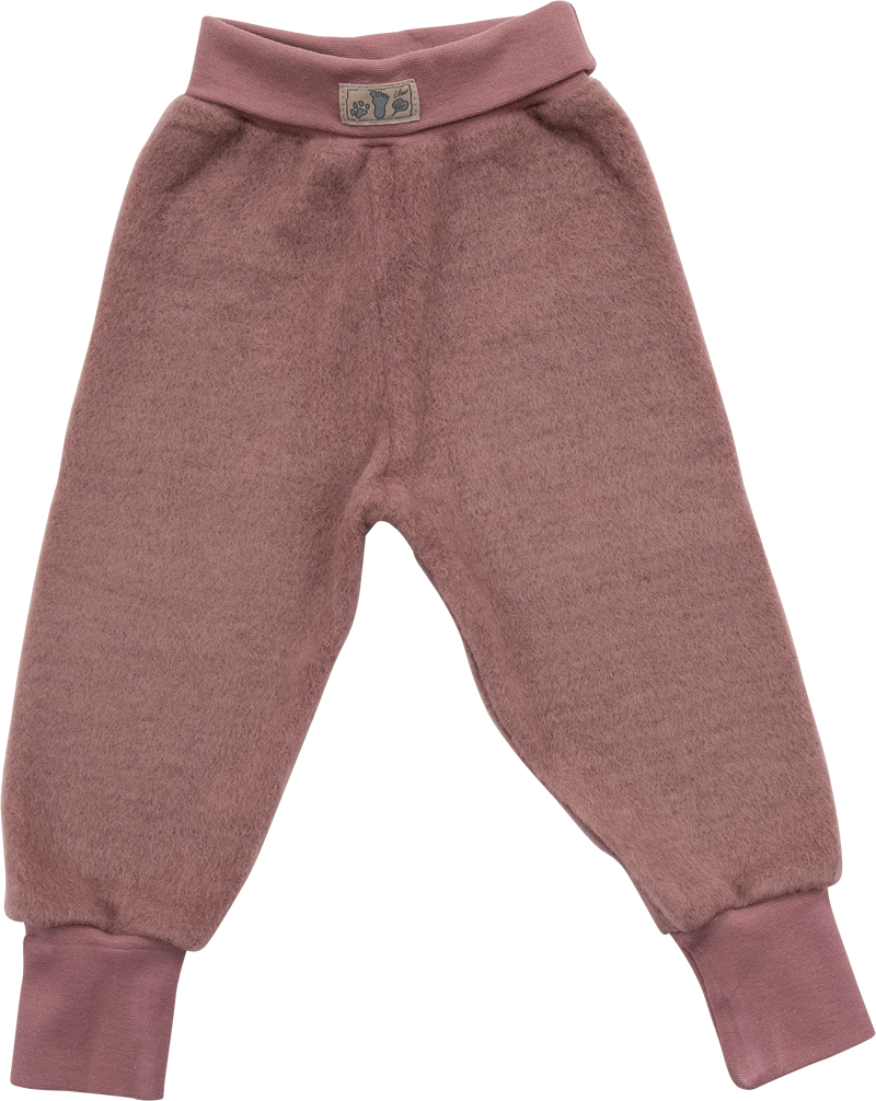 Lilano wolplush broek met boord navy