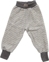 Lilano wolplush broek met boord curry