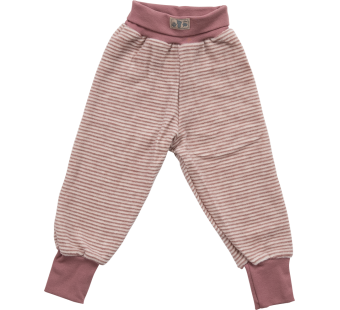 Lilano wolplush broek met boord mauve gestreept (250021) Lilano wolplush broek met boord mauve gestreept (250021)