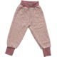 Lilano wolplush broek met boord mauve gestreept (250021)