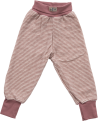 Lilano brushed woolen pants purple striped