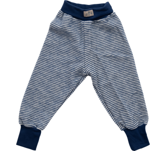 Lilano brushed woolen pants navy striped