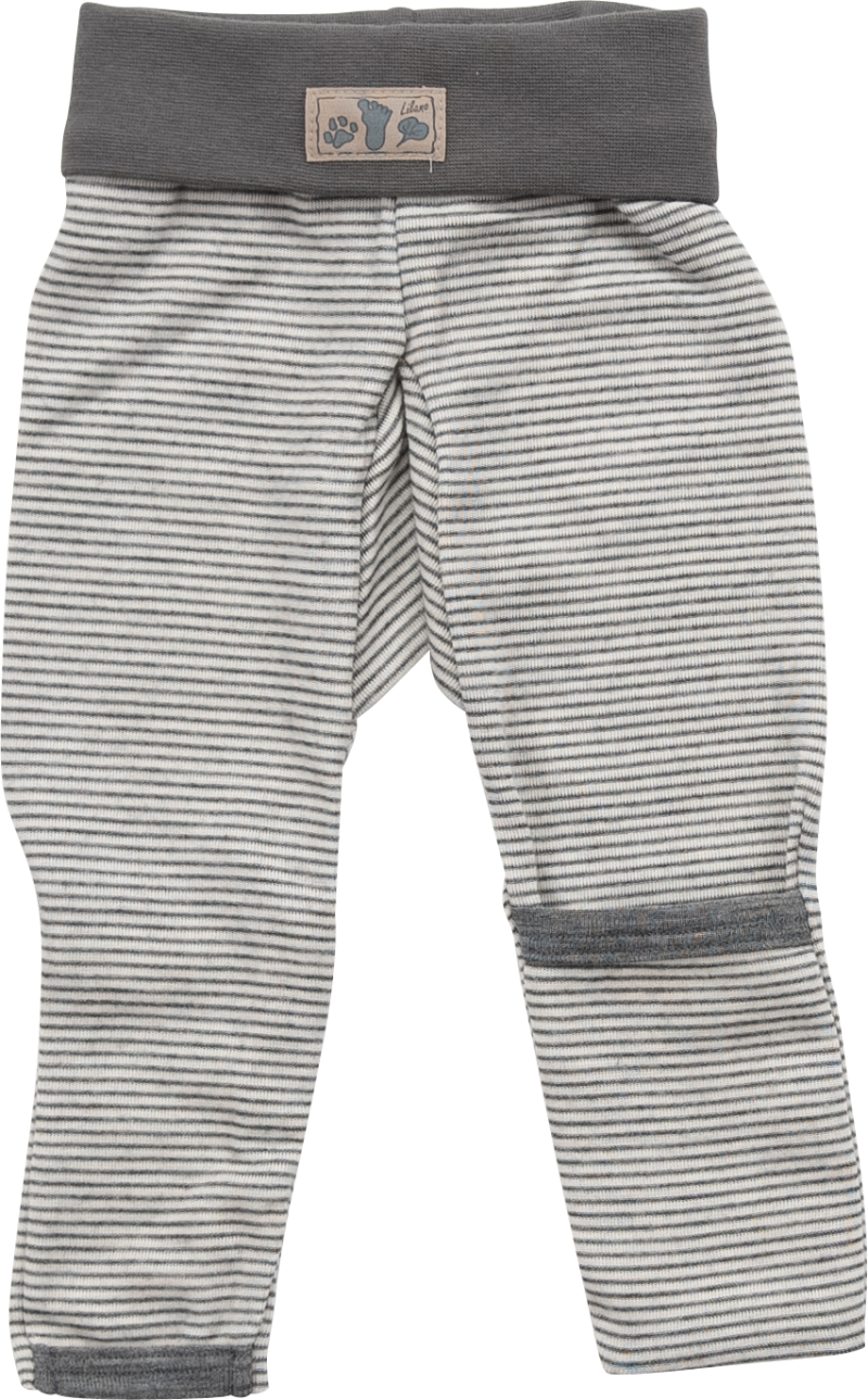 Lilano wool silk pants  grey striped